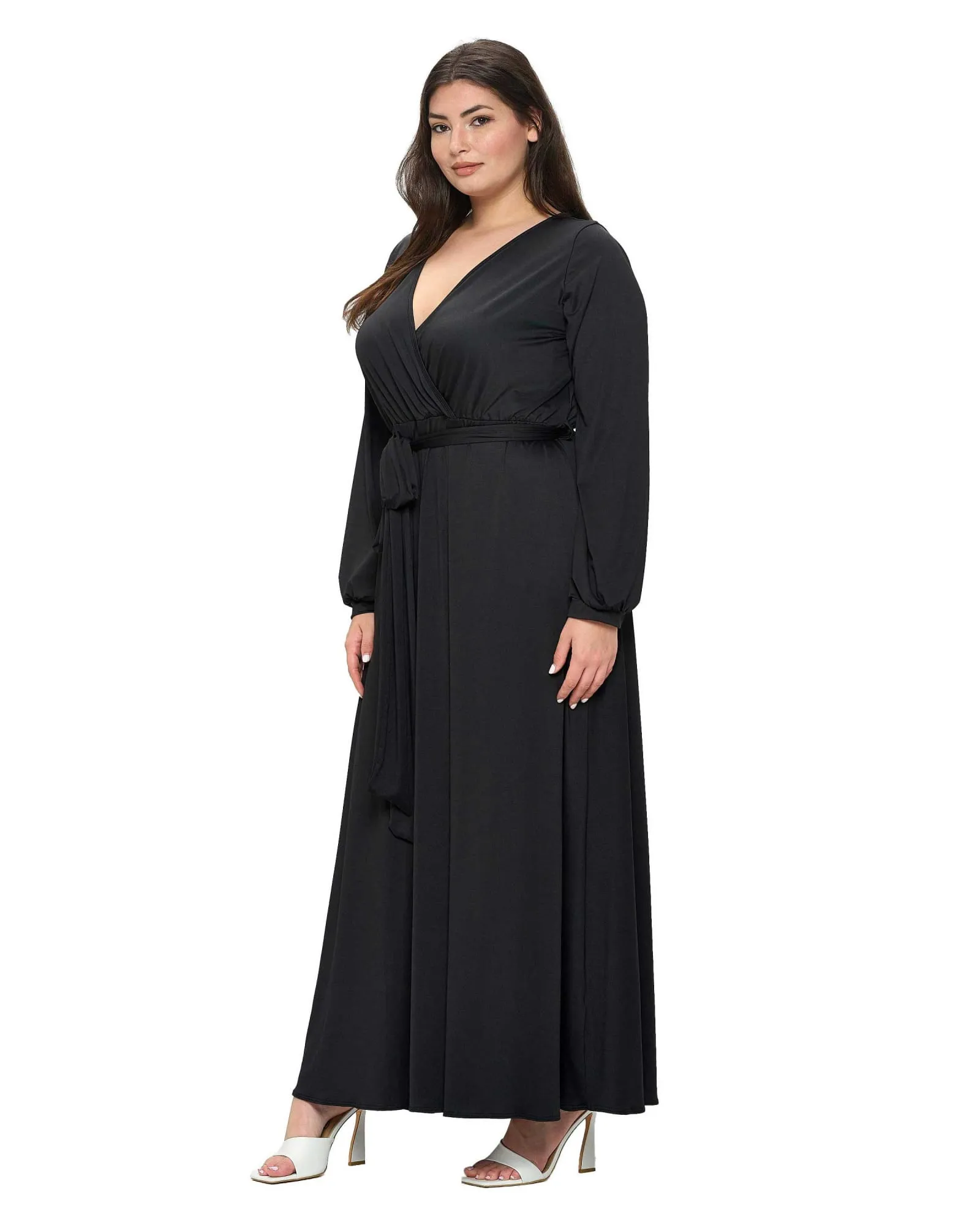 Espinoza Surplice Maxi Dress | Black