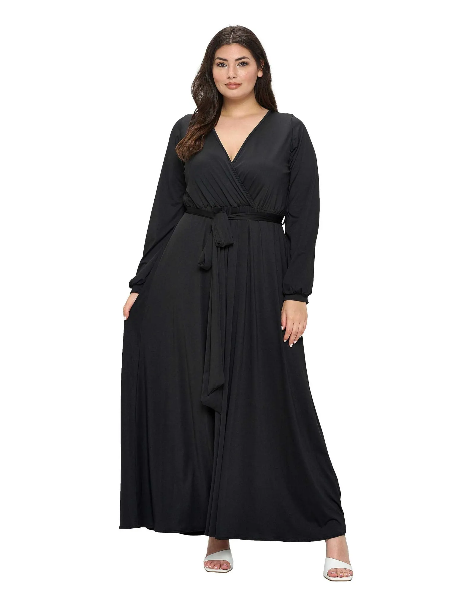 Espinoza Surplice Maxi Dress | Black