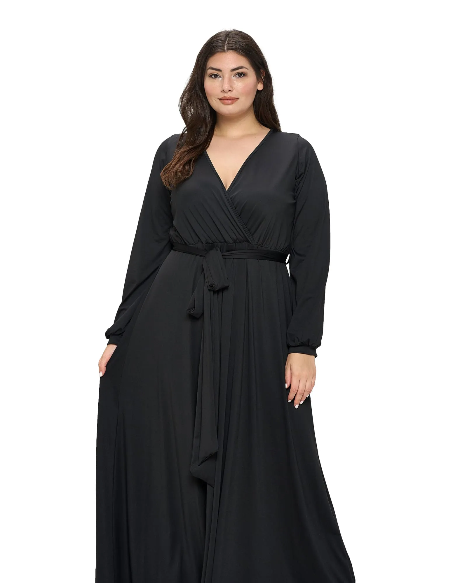 Espinoza Surplice Maxi Dress | Black